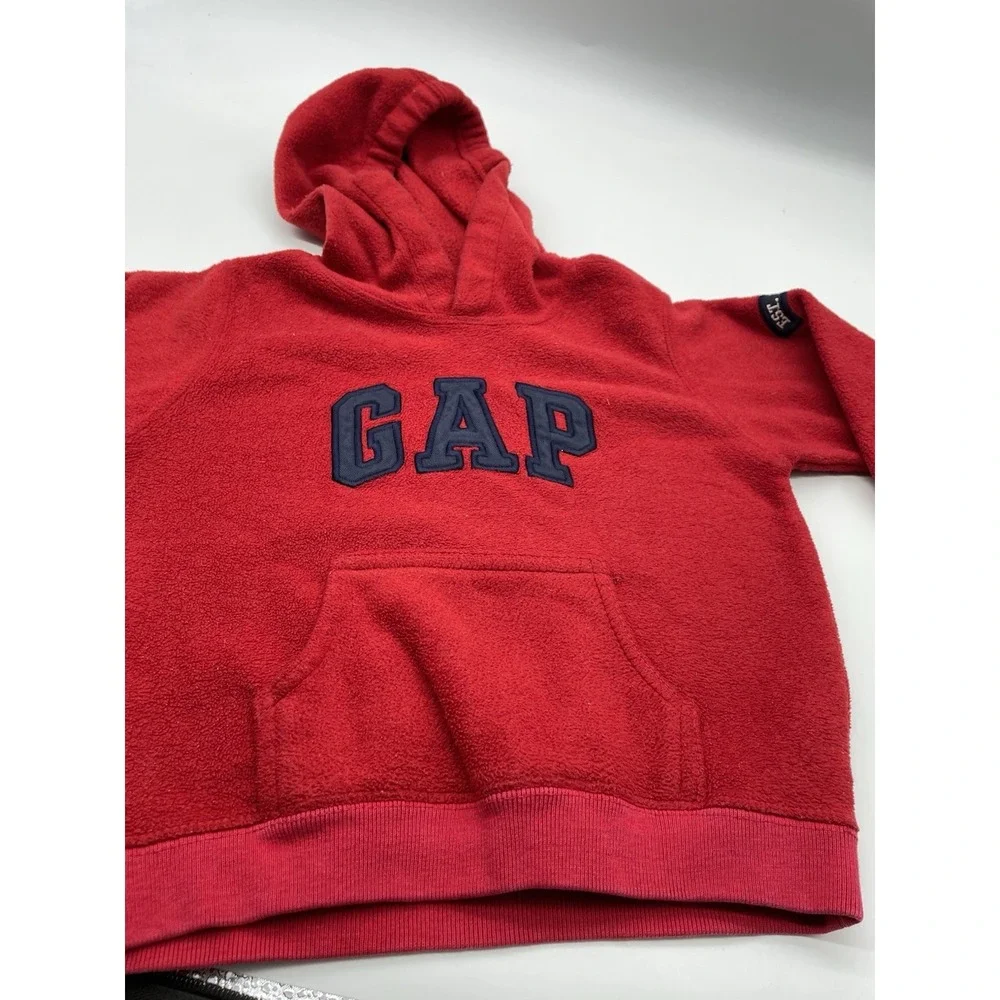 Baby‎ Gap Toddlers Hoodie Red Pullover Size 3 Yrs.Top Hooded Fleece Sweatshirt